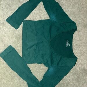 Garage Forest Green Knit Top